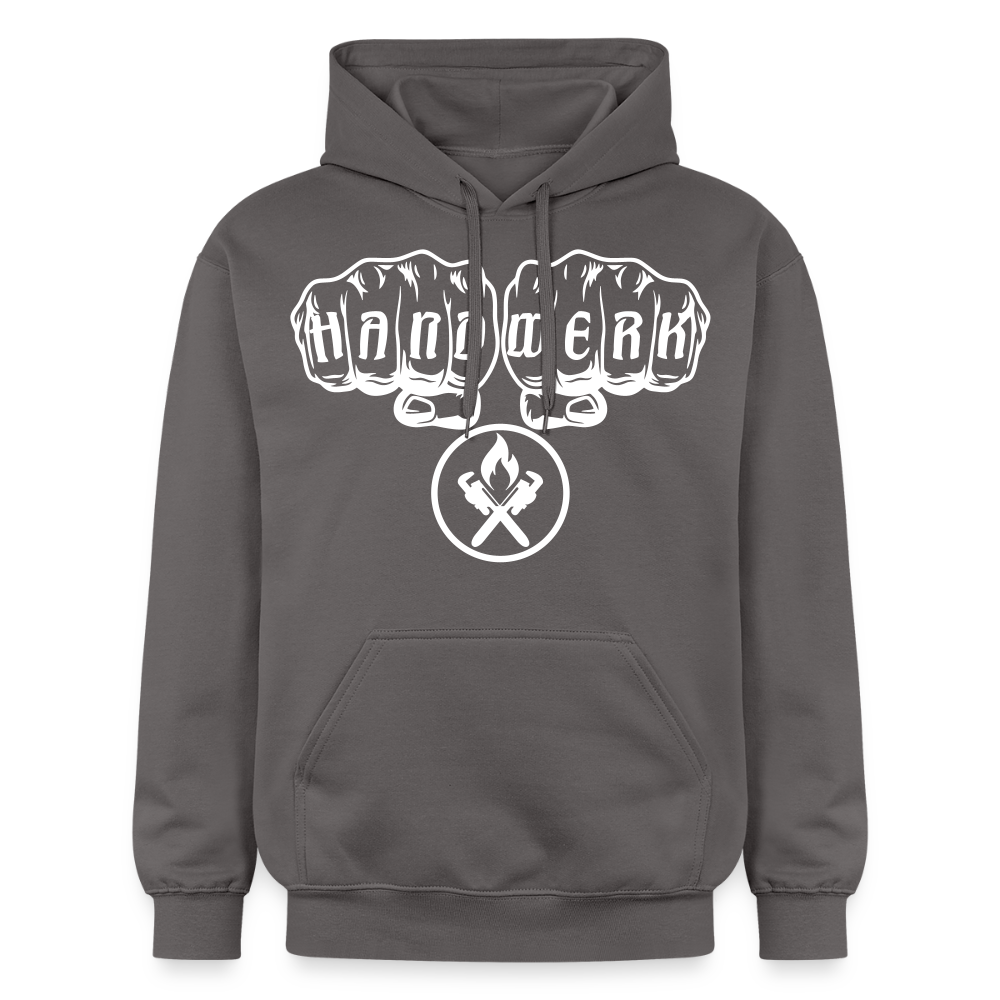 Gildan Unisex Softstyle® "Heizungsbauer" Dunkelgrau Gildan Unisex Softstyle® Midweight Hoodie