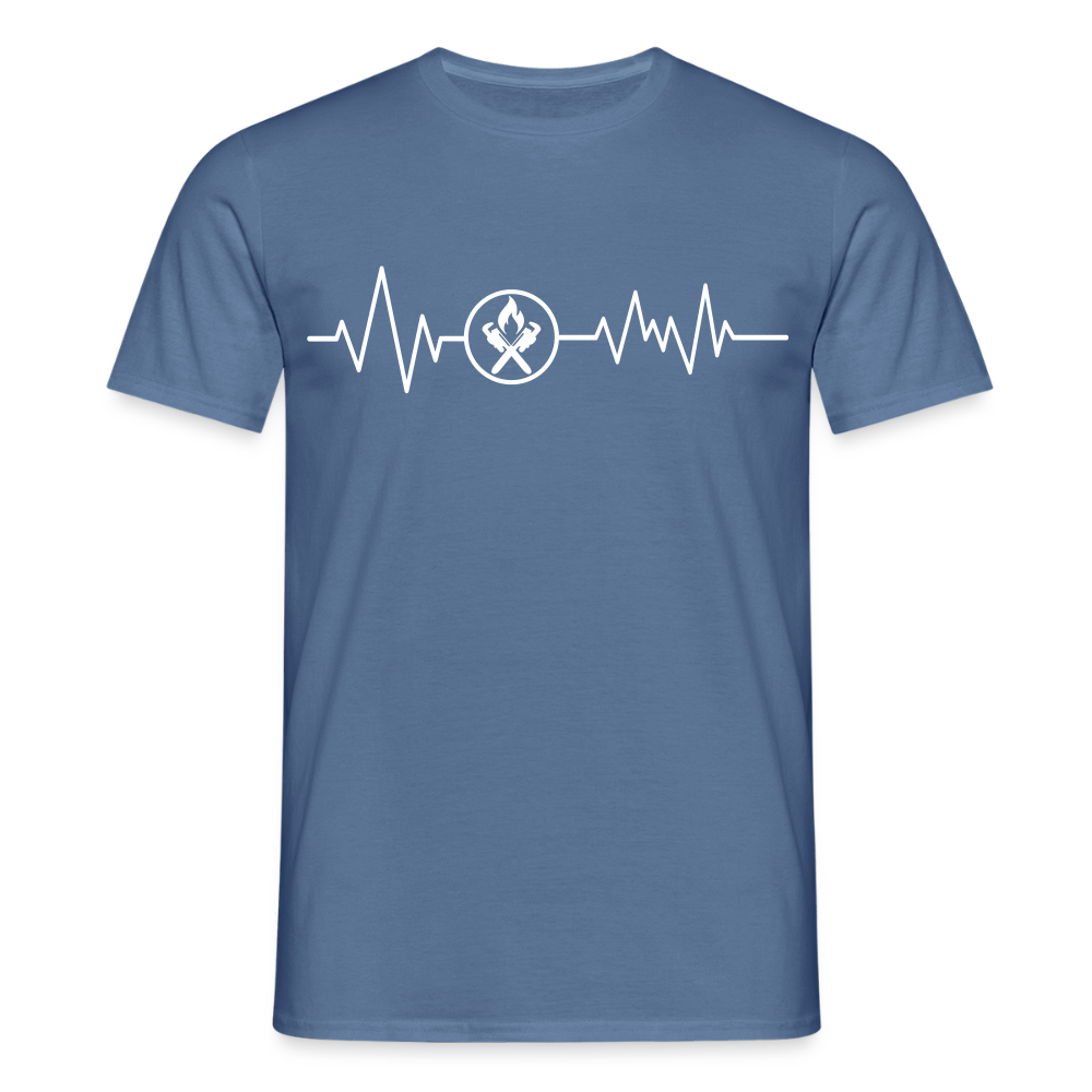 Unisex T-Shirt "Heizungsbauer" Taubenblau Männer T-Shirt