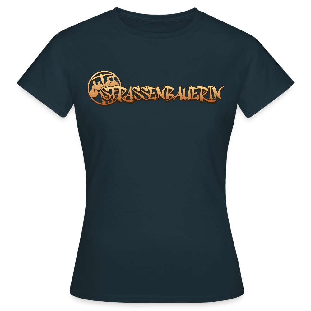 Frauen T-Shirt "Strassenbauerin" Navy Frauen T-Shirt
