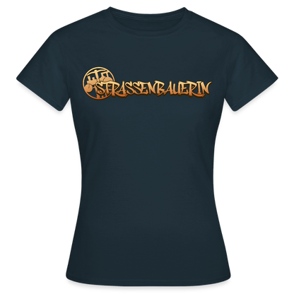 Frauen T-Shirt "Strassenbauerin" Navy Frauen T-Shirt