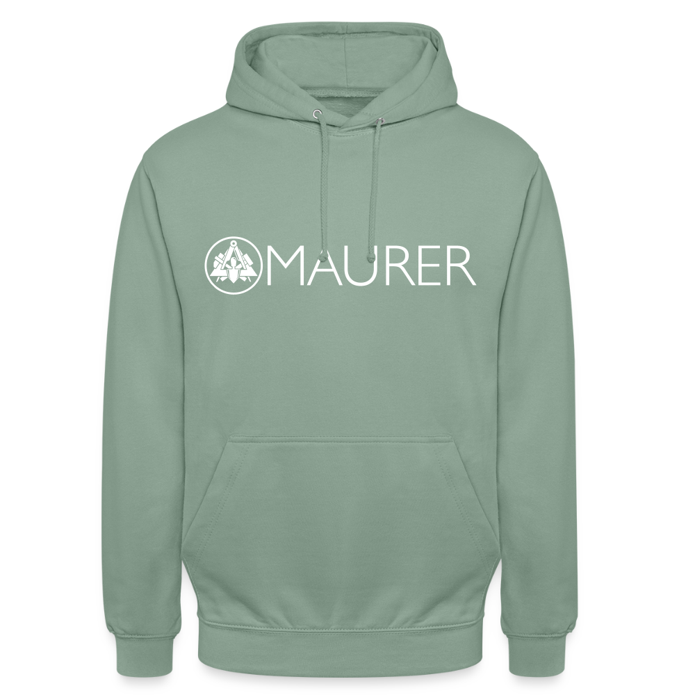Unisex Hoodie "Maurer" Graugrün Unisex Hoodie