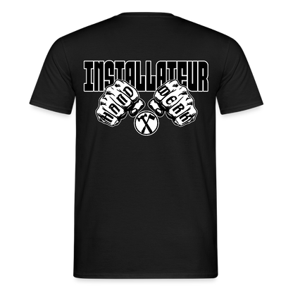 Unisex T-Shirt "Installateur" Schwarz Männer T-Shirt