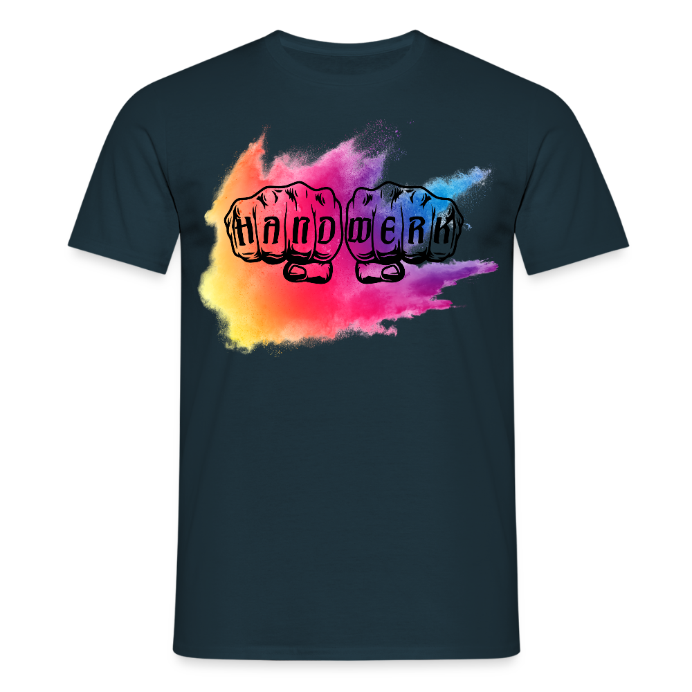 Unisex T-Shirt "Holy-Handwerk" Navy Männer T-Shirt