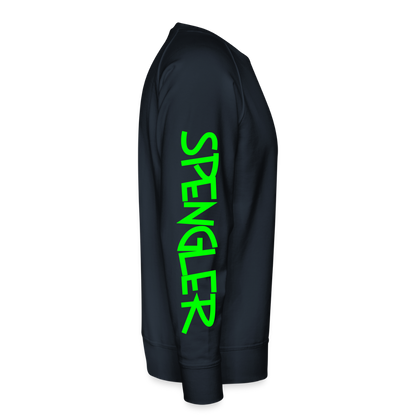 Unisex Premium Pullover "Spengler" neongrün - Navy