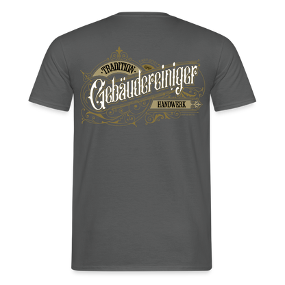 Unisex T-Shirt "Gebäudereiniger" Nostalgie Handwerk Anthrazit Männer T-Shirt