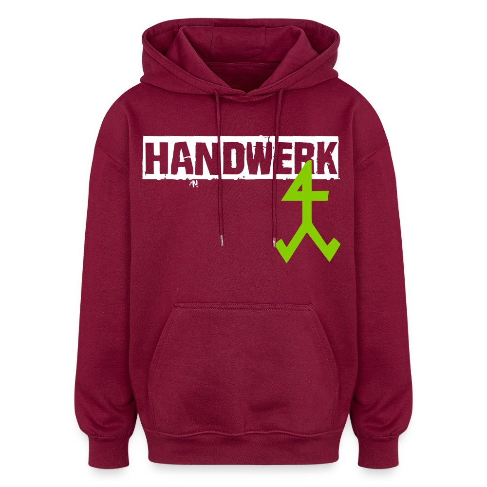 Oversized Unisex Hoodie "Steinmetz" Burgunderrot Oversized Unisex Hoodie