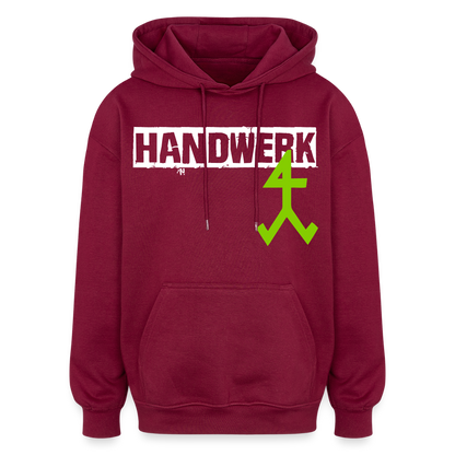 Oversized Unisex Hoodie "Steinmetz" Burgunderrot Oversized Unisex Hoodie
