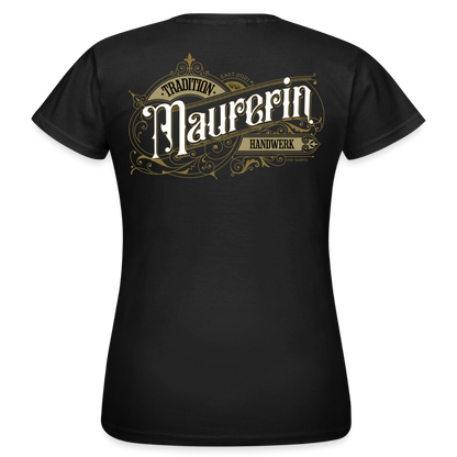 Weißes Frauen T-Shirt "Maurerin"-Nostalgie von Spreadconnect mit nostalgischem Maurerin-Motiv, bequem und modisch.