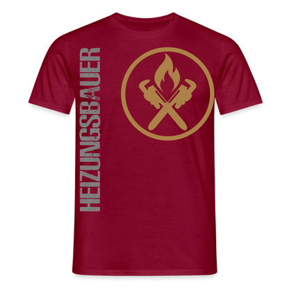Unisex T-Shirt "Heizungsbauer" Ziegelrot Männer T-Shirt