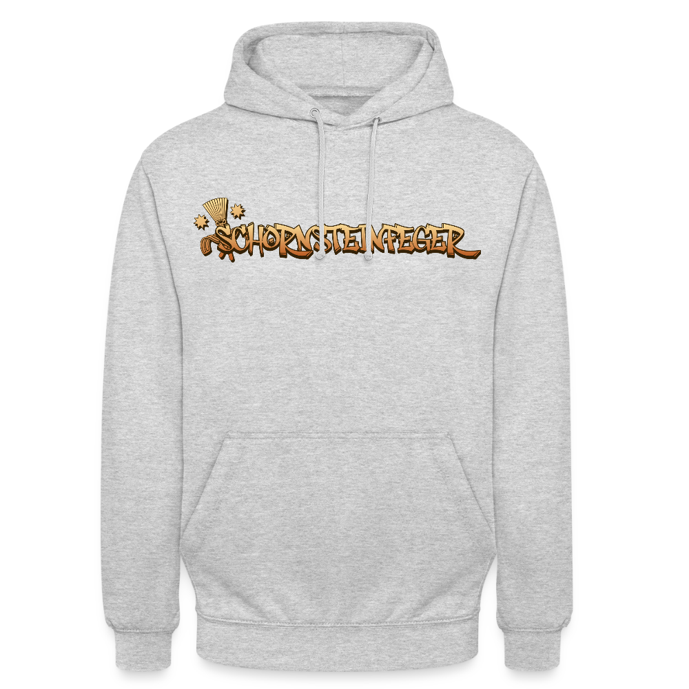 Unisex Hoodie "Schornsteinfeger" Hellgrau meliert Unisex Hoodie