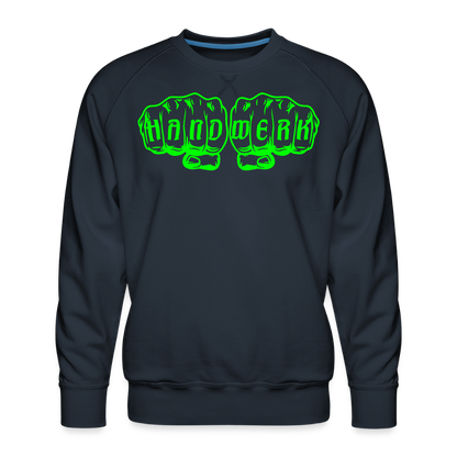 Unisex Premium Pullover "Isolierer" neongrün Navy Männer Premium Pullover