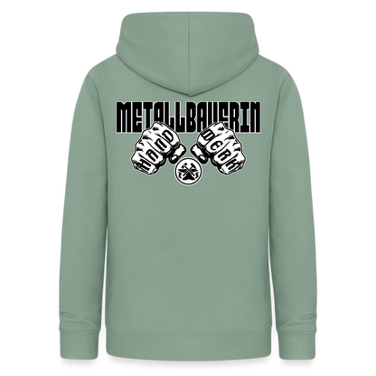 Frauen Hoodie "Metallbauerin" (beidseitig beruckt) Graugrün Frauen Hoodie