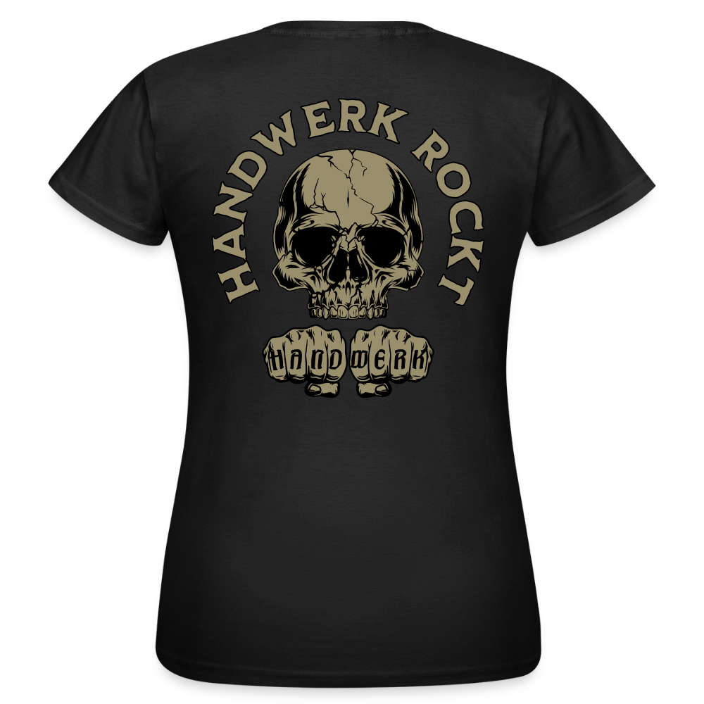 Frauen T-Shirt "Handwerk-Rockt" (beidseitig bedruckt) Schwarz Frauen T-Shirt {{ color }}