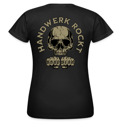 Frauen T-Shirt "Handwerk-Rockt" (beidseitig bedruckt) Schwarz Frauen T-Shirt {{ color }}