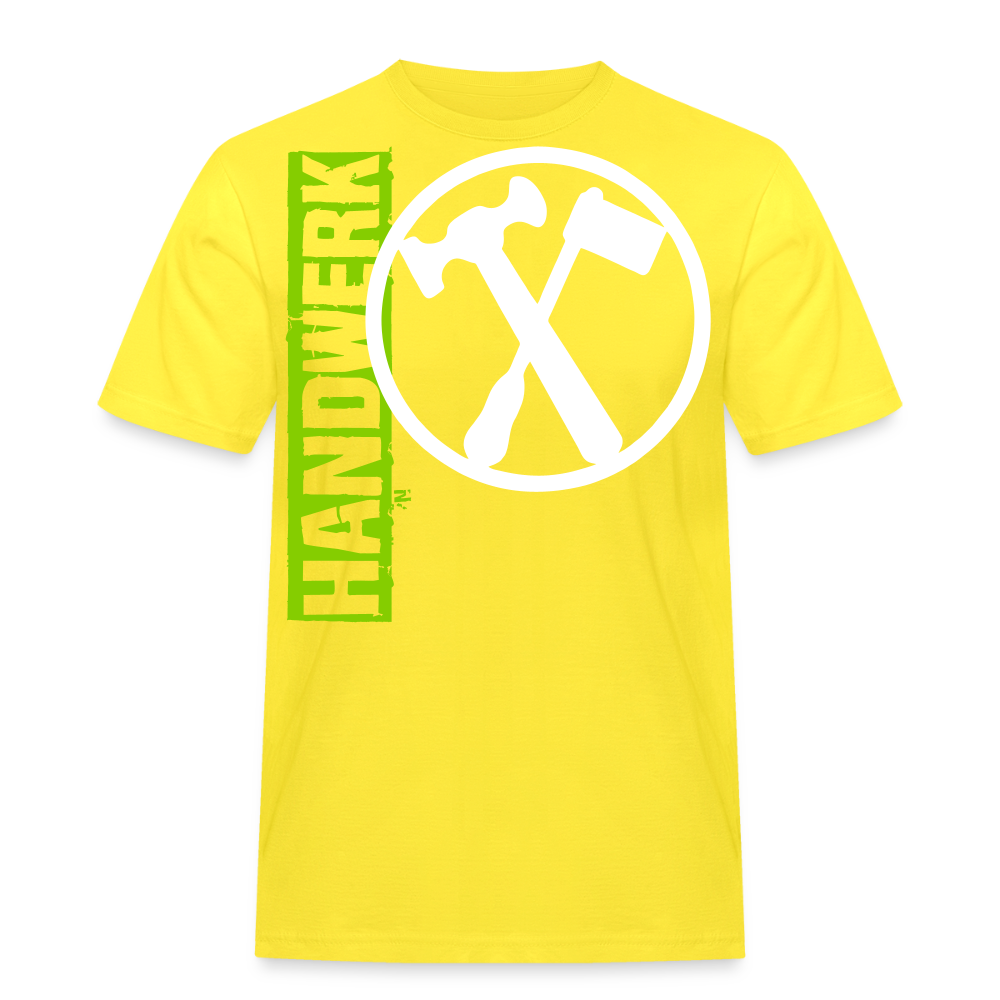 Unisex Workwear T-Shirt "Installateur" Gelb Männer Workwear T-Shirt