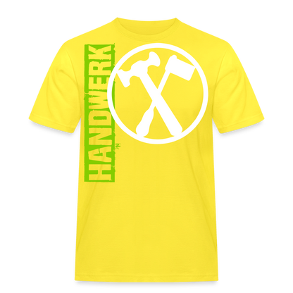 Unisex Workwear T-Shirt "Installateur" Gelb Männer Workwear T-Shirt