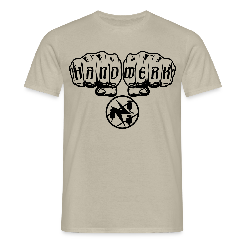 Unisex T-Shirt "Elektriker" Sandbeige Männer T-Shirt