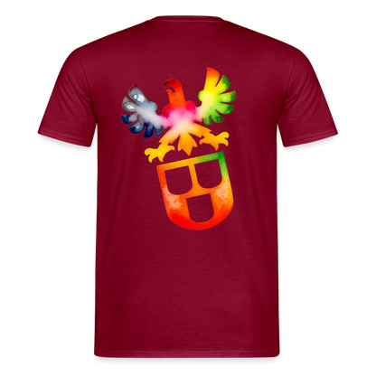 Unisex T-Shirt "Maler" (beidseitig bedruckt) Ziegelrot Männer T-Shirt