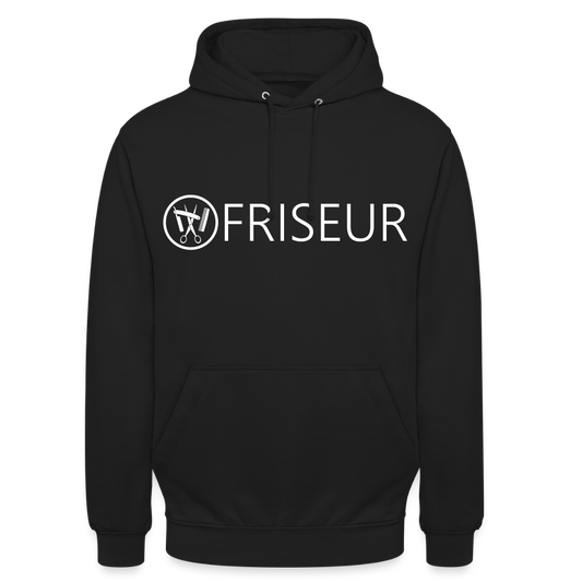 Unisex Hoodie "Friseur" - Schwarz