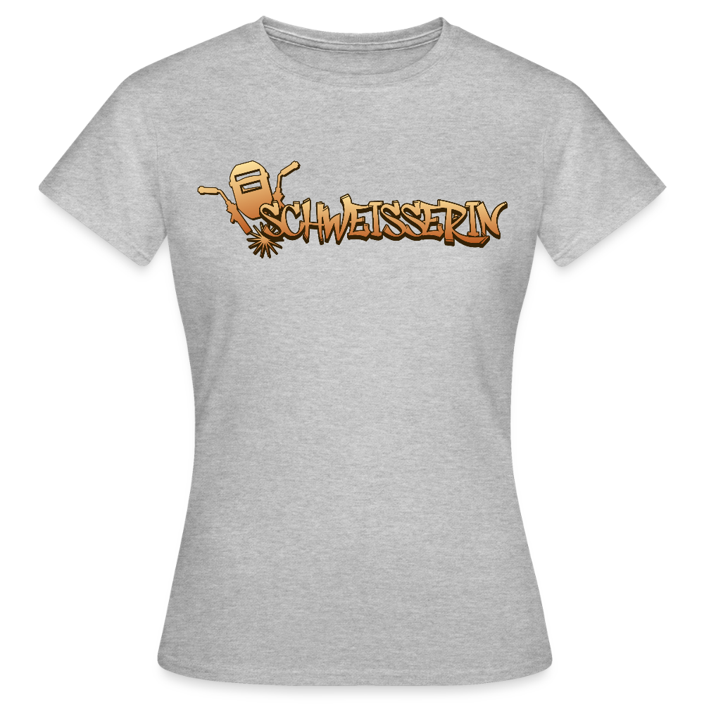Frauen T-Shirt "Schweisserin" Grau meliert Frauen T-Shirt