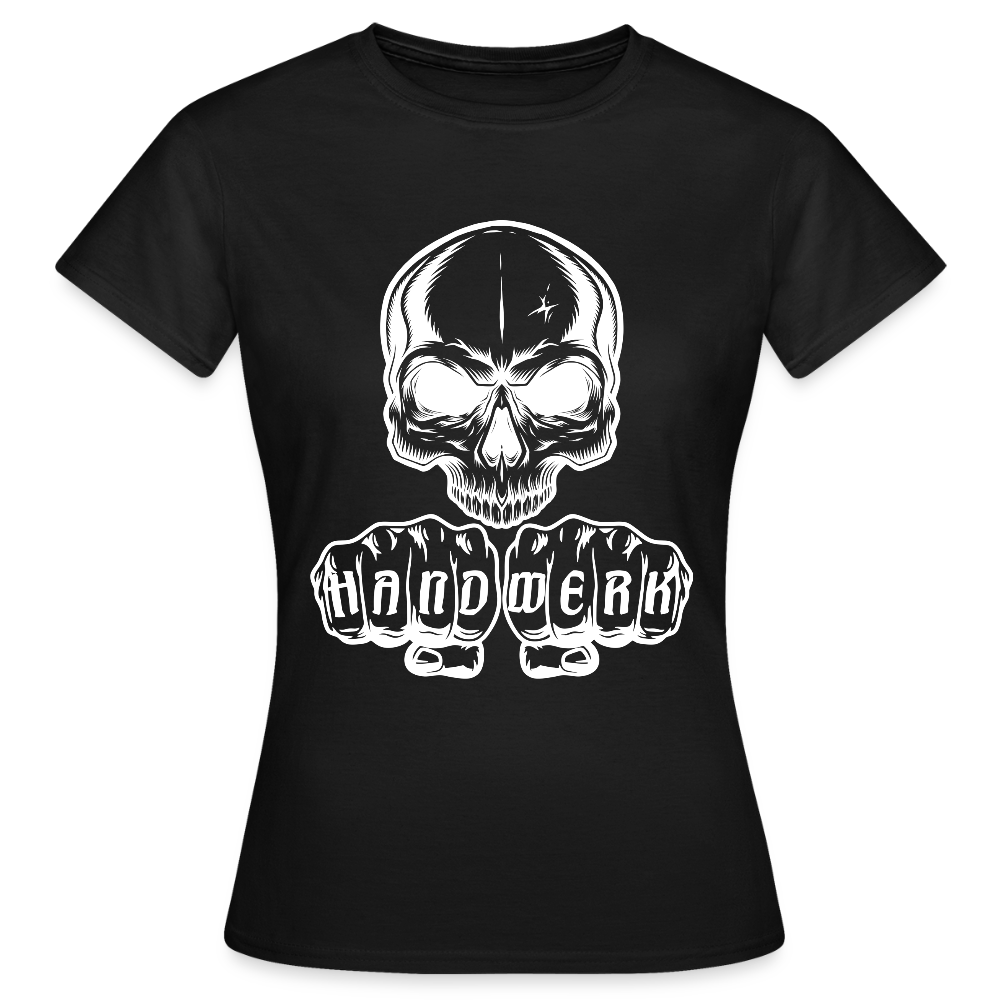 Frauen T-Shirt "Skull-Handwerk" Schwarz Frauen T-Shirt