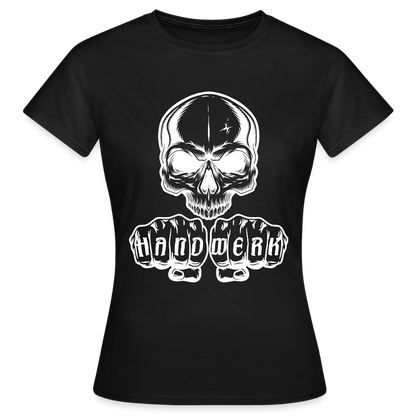 Frauen T-Shirt "Skull-Handwerk" Schwarz Frauen T-Shirt