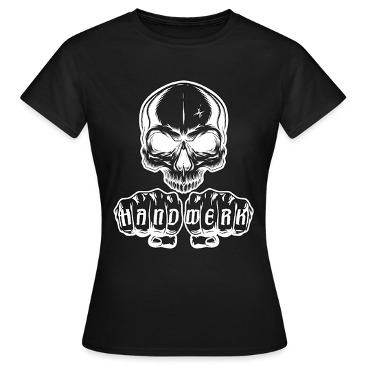 Frauen T-Shirt "Skull-Handwerk" Schwarz Frauen T-Shirt