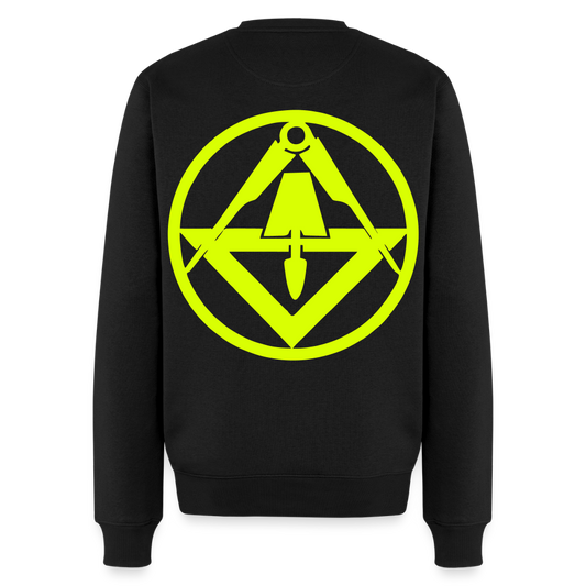 Unisex Premium Pullover "Stuckateur" neongelb Schwarz Männer Premium Pullover