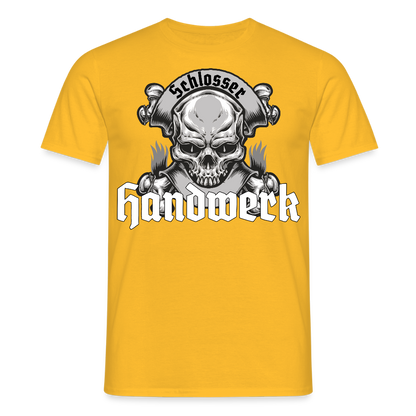 Unisex T-Shirt "Skull-Schlosser" Gelb Männer T-Shirt
