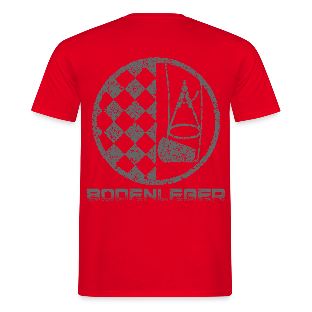 Unisex T-Shirt "Bodenleger" Rot Männer T-Shirt