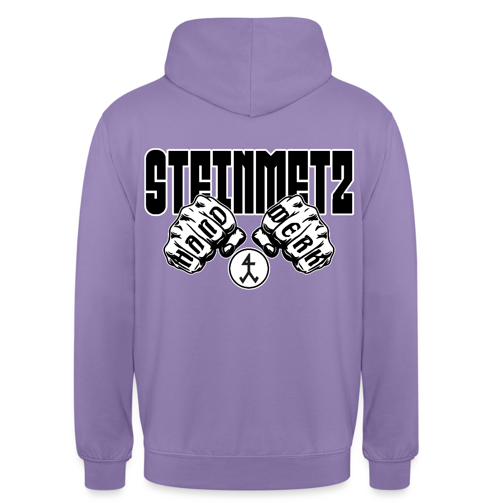Unisex Hoodie "Steinmetz" (beidseitig bedruckt) Lavendel Unisex Hoodie