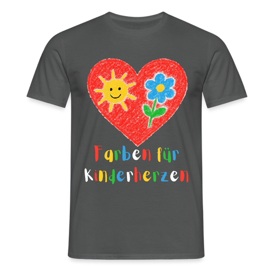 Unisex T-Shirt "Farben für Kinderherzen" - Anthrazit
