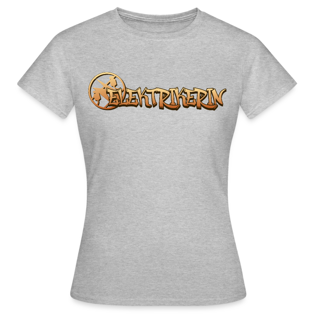 Frauen T-Shirt "Elektikerin" Grau meliert Frauen T-Shirt