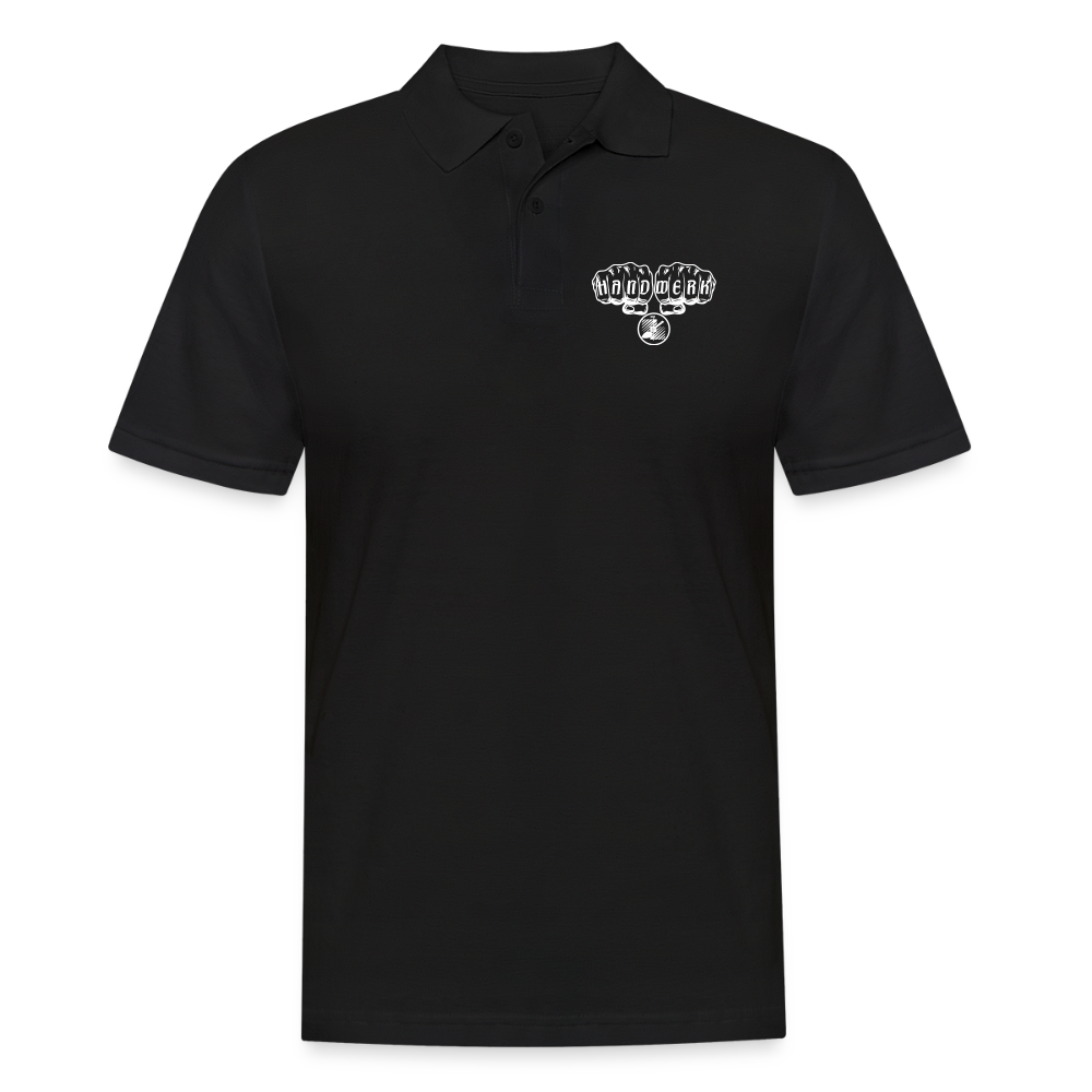 Männer Poloshirt "Fliesenleger" Schwarz Männer Poloshirt