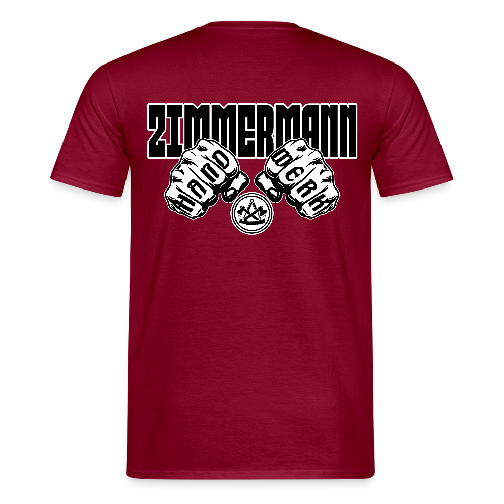 Unisex T-Shirt "Zimmermann" Ziegelrot Männer T-Shirt