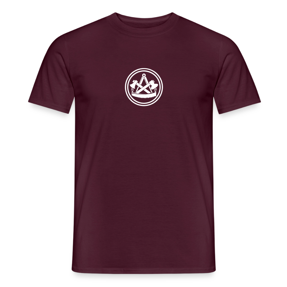 Unisex Zimmermann T-Shirt von Spreadconnect, beidseitig bedruckt mit Handwerker-Design, zeigt Skull- und Zunft-Motiv in Deutschland