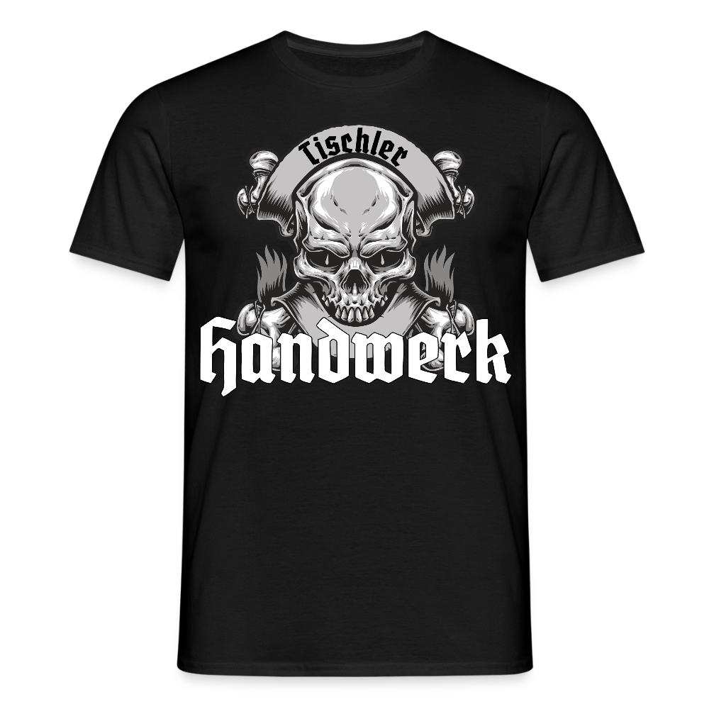 Unisex T-Shirt "Skull-Tischler" Schwarz Männer T-Shirt