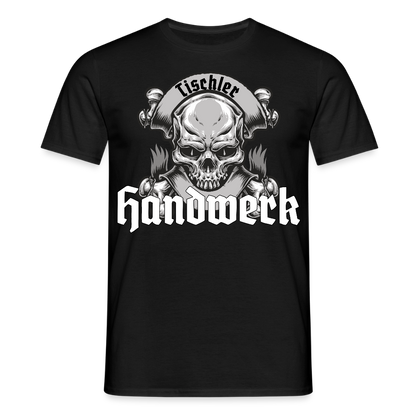 Unisex T-Shirt "Skull-Tischler" Schwarz Männer T-Shirt