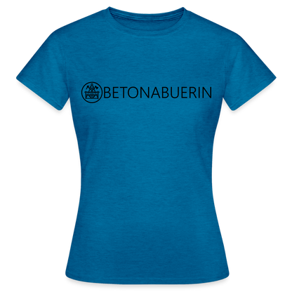 Frauen T-Shirt "Betonbauerin" Antikblaues Saphir meliert Frauen T-Shirt