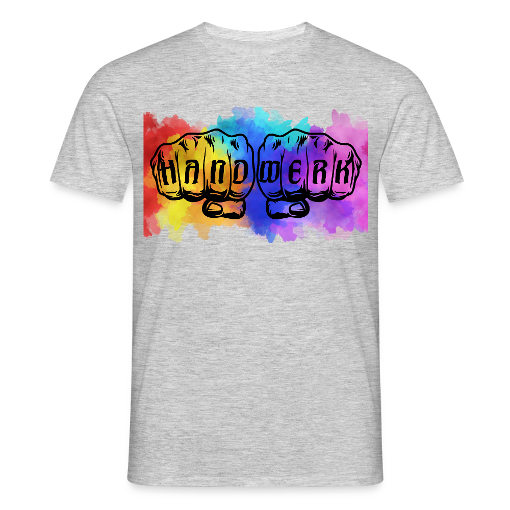 Unisex T-Shirt "Splash-Handwerk" Grau meliert Männer T-Shirt
