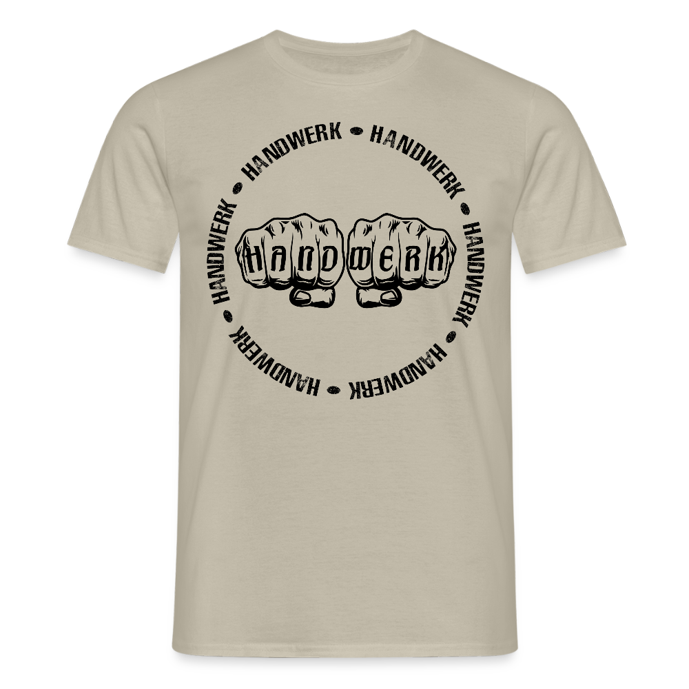 Unisex T-Shirt "Handwerk-Handwerk" Sandbeige Männer T-Shirt