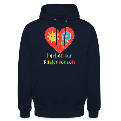Unisex Hoodie "Kinderherzen" Navy Unisex Hoodie