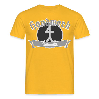 Unisex T-Shirt "Steinmetz" Gelb Männer T-Shirt