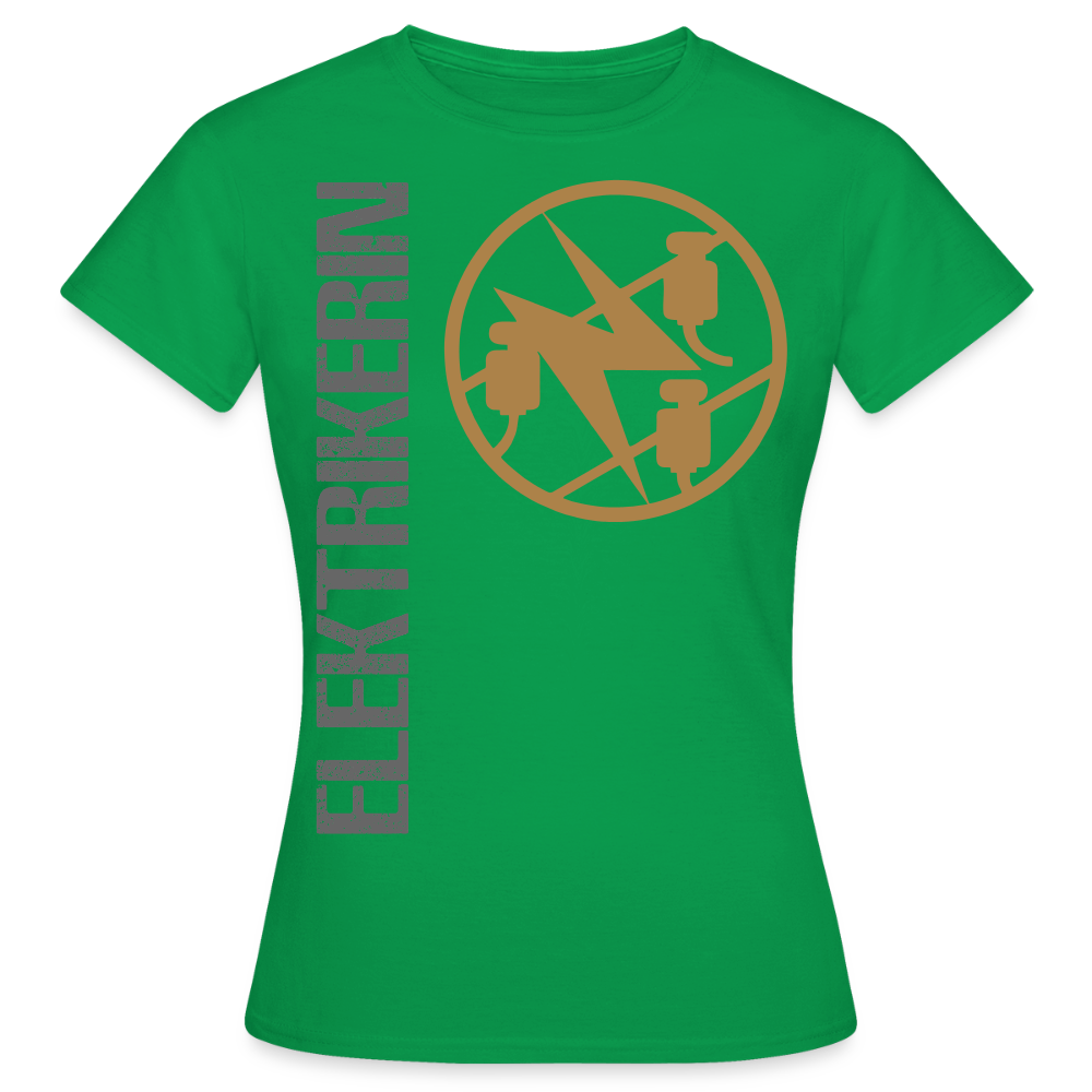 Frauen T-Shirt "Elektrikerin" Kelly Green Frauen T-Shirt