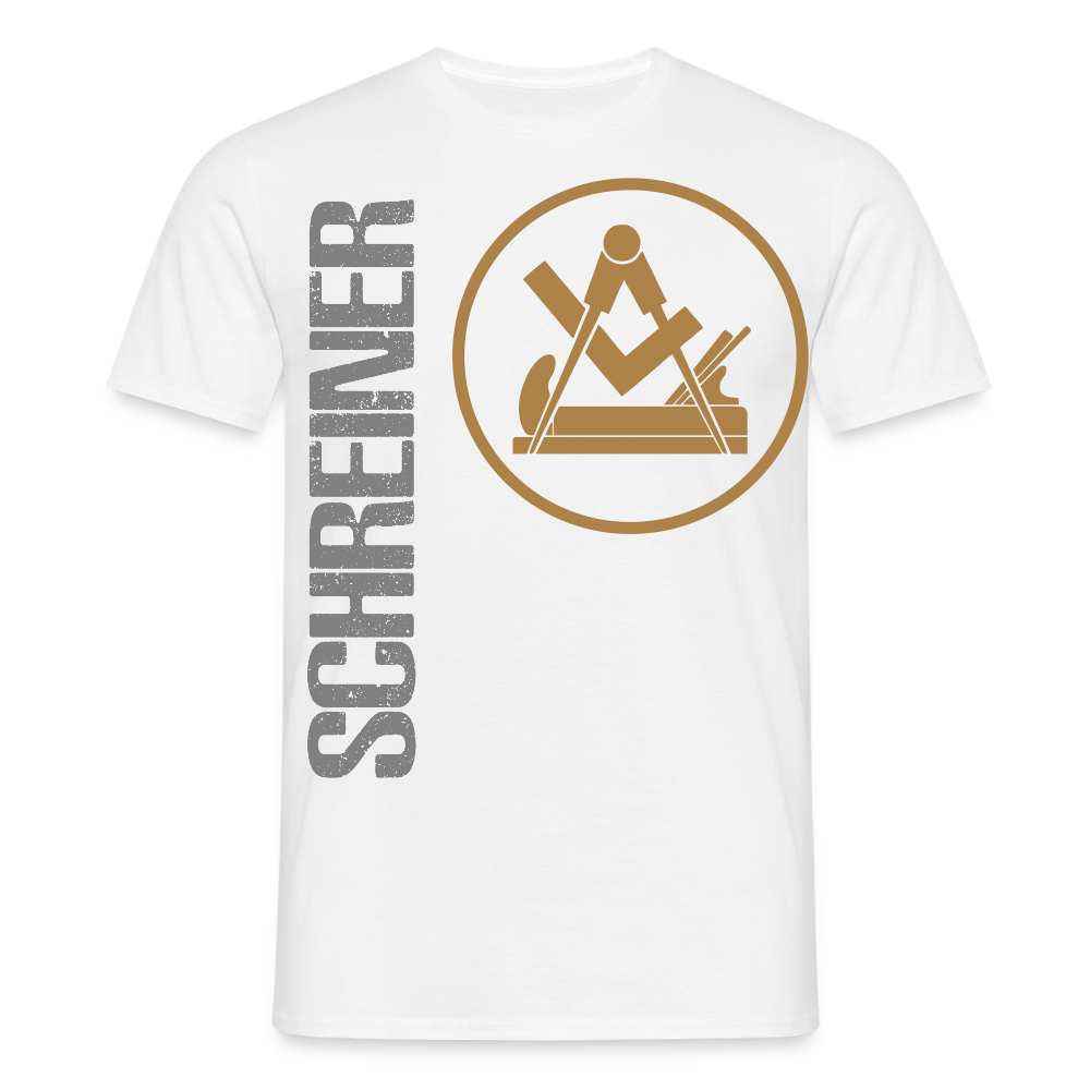Unisex T-Shirt "Schreiner" Weiß Männer T-Shirt