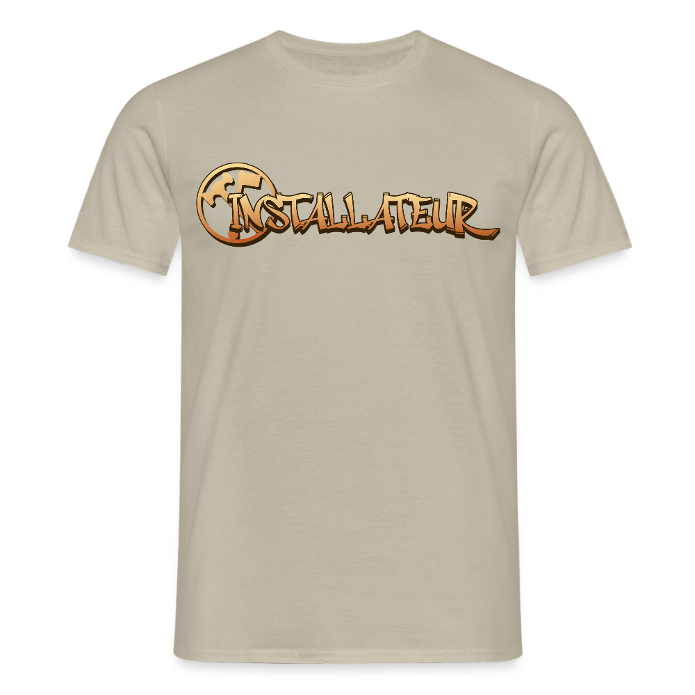 Unisex T-Shirt "Installateur" Sandbeige Männer T-Shirt