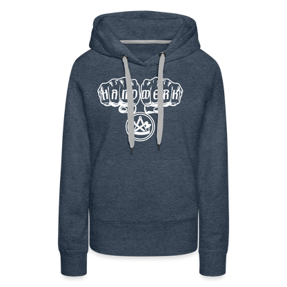 Frauen Premium Hoodie "Zimmermann" - Jeansblau