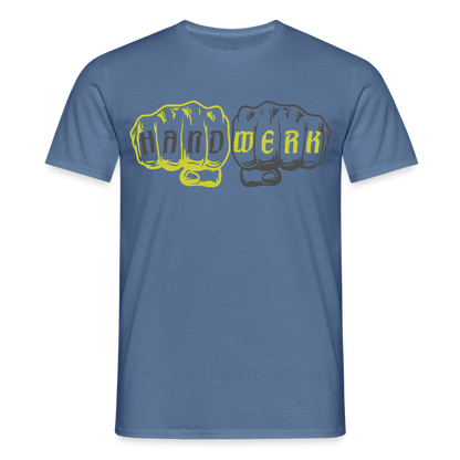 Unisex T-Shirt "Handwerk" Taubenblau Männer T-Shirt