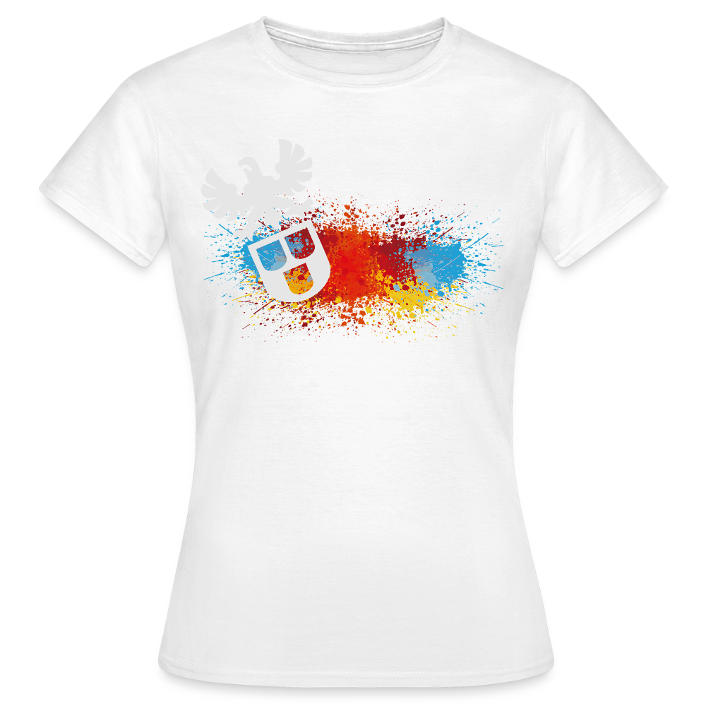 Frauen T-Shirt "Splash-Maler" Weiß Frauen T-Shirt