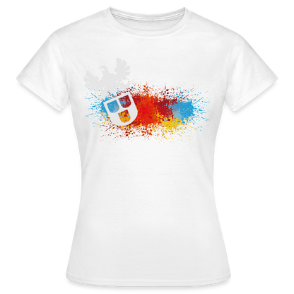 Frauen T-Shirt "Splash-Maler" Weiß Frauen T-Shirt